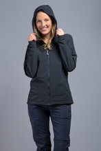 Tatonka Softshelljacke Cesi Hooded (winddicht, atmungsaktiv) dunkelblau Damen