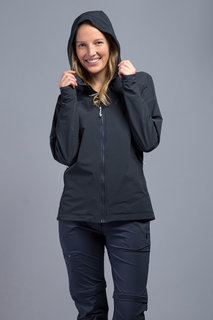 Tatonka Softshell Jacket Cesi Hooded (windproof, breathable) dark blue Women