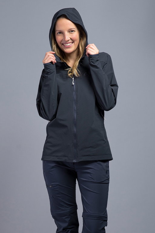 Tatonka Softshelljacke Cesi Hooded (winddicht, atmungsaktiv) dunkelblau Damen