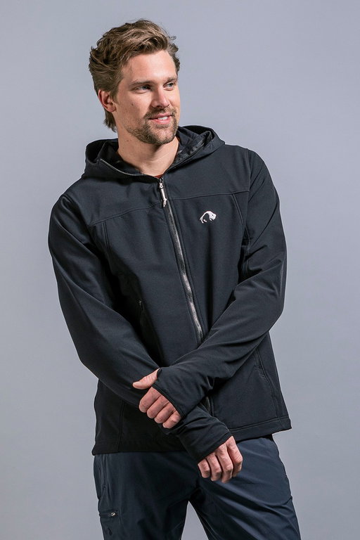 Tatonka Softshelljacke Cesi Hooded (winddicht, atmungsaktiv) schwarz Herren