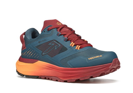 Tecnica Wanderschuhe Agate S GTX (wasserdicht, Speed-Hiking) - Synthetic - blau/korallenrot Damen