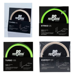 Polystar Tennis String TEST PACKAGE from Classic/Strike/Turbo/Energy natural/green 4x12m set