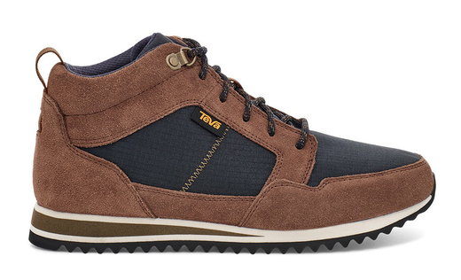 Teva Sneaker Highside Mid Leder/Mesh wasserabweisend braun Herren