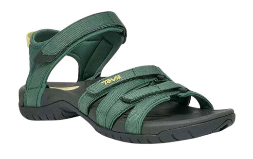 Teva Tirra Velcro Outdoor Sandals (narrow) Silver emerald green/pine for women