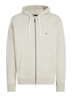 Tommy Hilfiger Kapuzenpullover Full Zip Fleece-Hoodie (Baumwollmix) oat milchweiss Herren