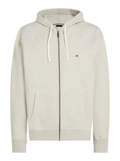 Tommy Hilfiger Kapuzenpullover Full Zip Fleece-Hoodie (Baumwollmix) oat milchweiss Herren