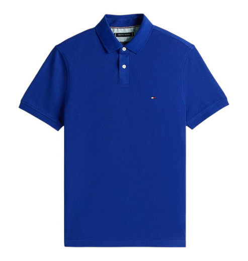 Tommy Hilfiger Freizeit-Polo 1985 Regular Fit Pique (Baumwolle) blau Herren