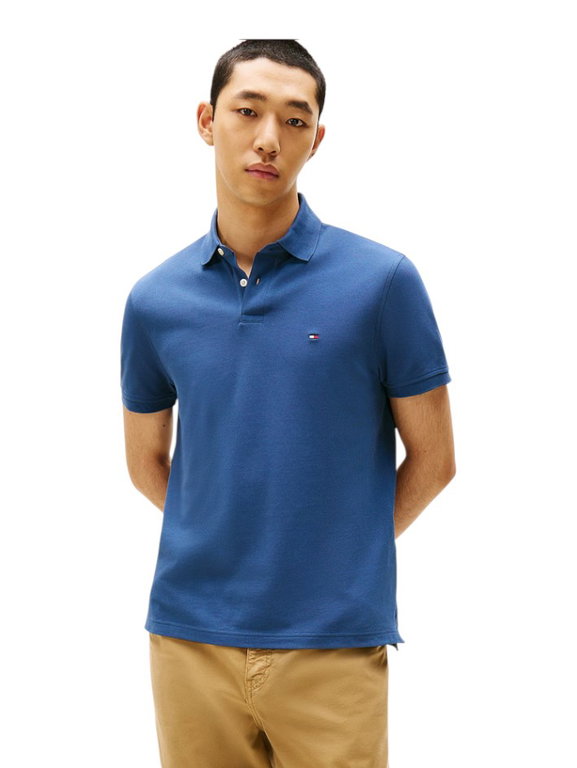 Tommy Hilfiger Freizeit-Polo 1985 Regular Fit Pique (Baumwolle) seablau Herren