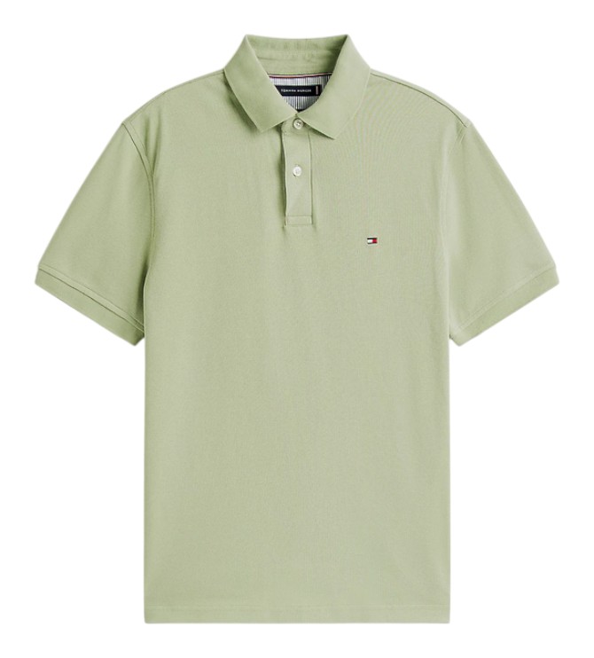 Tommy Hilfiger Freizeit-Polo 1985 Regular Fit Pique (Baumwolle) sagegrün Herren