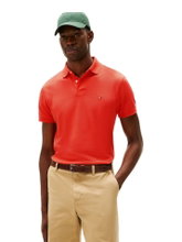 Tommy Hilfiger Freizeit-Polo 1985 Regular Fit Pique (Baumwolle) orangerot Herren