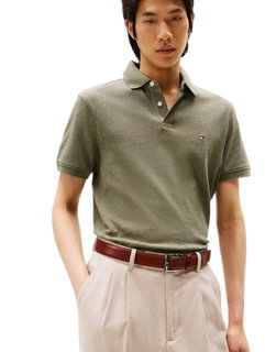 Tommy Hilfiger Freizeit-Polo 1985 Regular Fit Pique (Baumwolle) olivegrün Herren