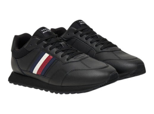 Tommy Hilfiger Sneaker New Runner Eva LTH Stripes - schwarz Herren