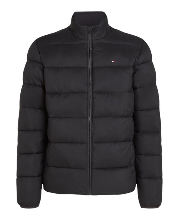 Tommy Hilfiger Winter Quilted Jacket Stand Collar Mid Weight - Black Men's