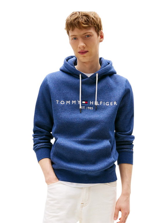 Hoodie Tommy Hilfiger Flex-Fleece z kapturem (mieszanka bawełny) granatowy męski