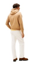 Tommy Hilfiger Kapuzenpullover Flex-Fleece Logo Hoodie (Baumwollmix) camelbraun Herren