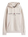 Tommy Hilfiger Kapuzenpullover Flex-Fleece Logo Hoodie (Baumwollmix) beige/pebble Herren