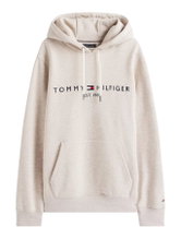 Tommy Hilfiger Kapuzenpullover Flex-Fleece Logo Hoodie (Baumwollmix) beige/pebble Herren