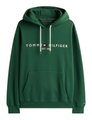 Tommy Hilfiger Kapuzenpullover Flex-Fleece Logo Hoodie (Baumwollmix) grün Herren