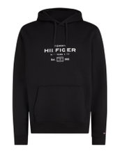 Tommy Hilfiger Kapuzenpullover Oval Graphic Hoodie (Baumwollmix) schwarz Herren