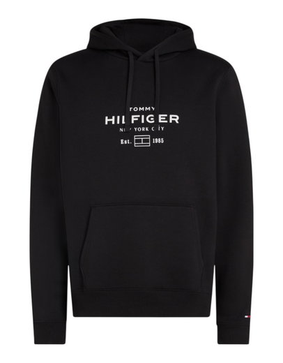 Tommy Hilfiger Kapuzenpullover Oval Graphic Hoodie (Baumwollmix) schwarz Herren