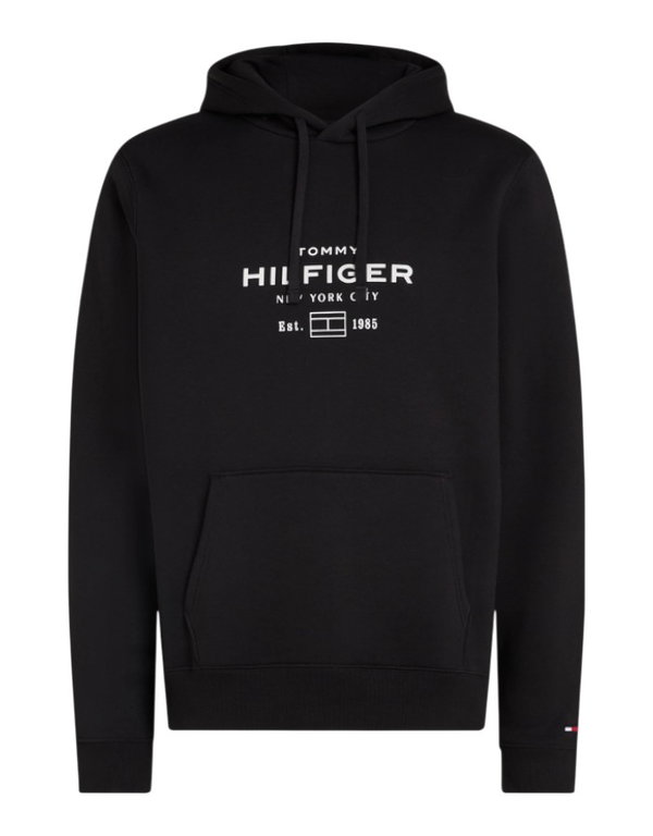 Tommy Hilfiger Kapuzenpullover Oval Graphic Hoodie (Baumwollmix) schwarz Herren