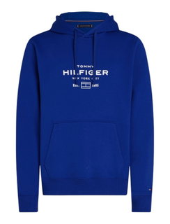 Tommy Hilfiger Kapuzenpullover Oval Graphic Hoodie (Baumwollmix) royalblau Herren