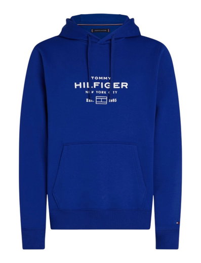 Tommy Hilfiger Kapuzenpullover Oval Graphic Hoodie (Baumwollmix) royalblau Herren