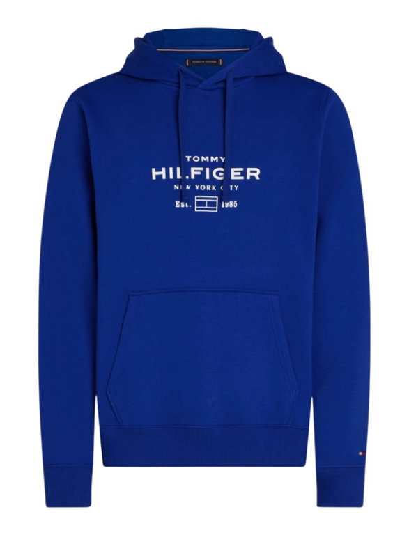 Tommy Hilfiger Kapuzenpullover Oval Graphic Hoodie (Baumwollmix) royalblau Herren