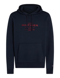 Tommy Hilfiger Kapuzenpullover Oval Graphic Hoodie (Baumwollmix) dunkelblau Herren