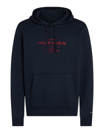Tommy Hilfiger Kapuzenpullover Oval Graphic Hoodie (Baumwollmix) dunkelblau Herren