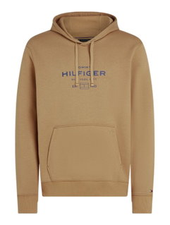 Tommy Hilfiger Kapuzenpullover Oval Graphic Hoodie (Baumwollmix) camelbraun Herren