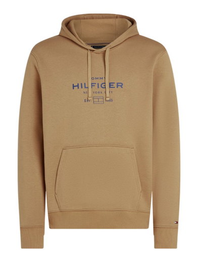 Tommy Hilfiger Kapuzenpullover Oval Graphic Hoodie (Baumwollmix) camelbraun Herren