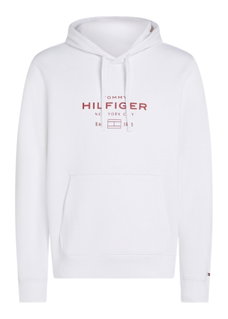 Tommy Hilfiger Kapuzenpullover Oval Graphic Hoodie (Baumwollmix) weiss Herren