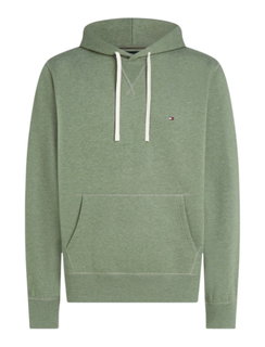 Tommy Hilfiger Kapuzenpullover Essential Seasonal Fleece-Hoodie (Baumwollmix) grün Herren