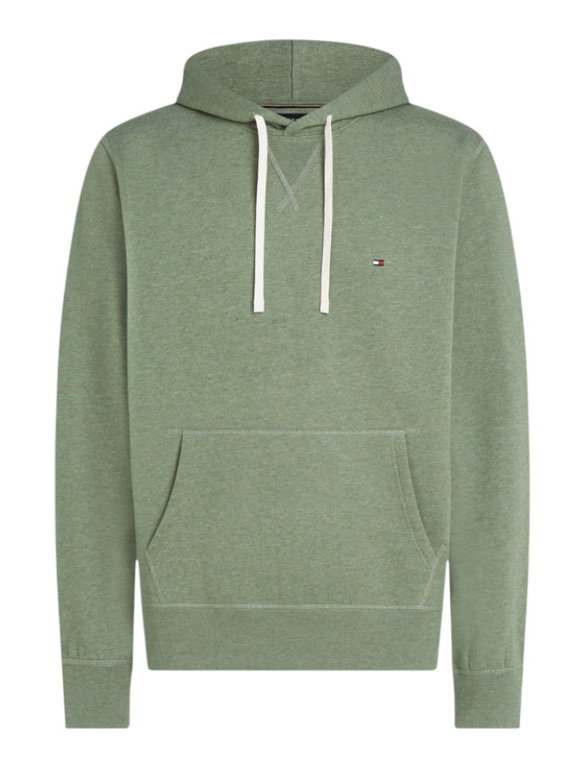 Tommy Hilfiger Kapuzenpullover Essential Seasonal Fleece-Hoodie (Baumwollmix) grün Herren