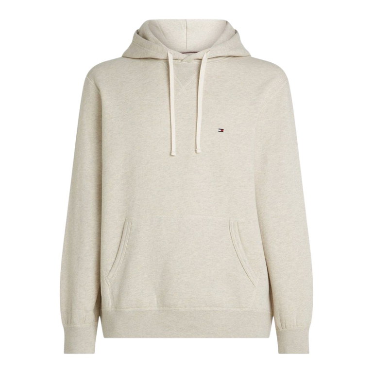 Tommy Hilfiger Essential Seasonal Fleece Hoodie (Cotton Blend) Oat Milk White Men's