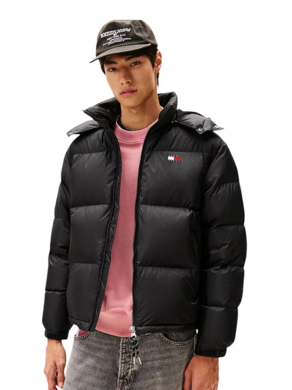 Tommy Jeans Winter-Daunenjacke Alaska Down Puffer EXT (warm, mit Kapuze) schwarz Herren