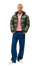 Tommy Jeans Winter Down Jacket Essential Down Jacket EXT with Hood (warm, water-repellent) green Men's