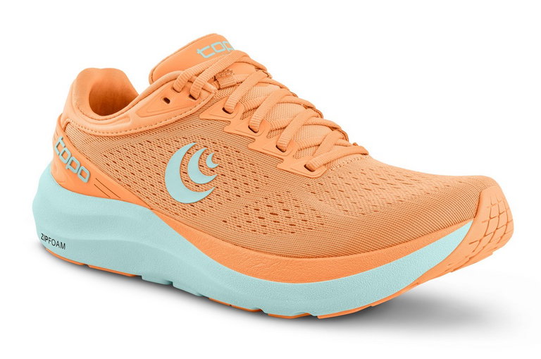 Topo Laufschuhe Phantom 3 (Dämpfung, breitere Zehenbox) orange/skyblau Damen