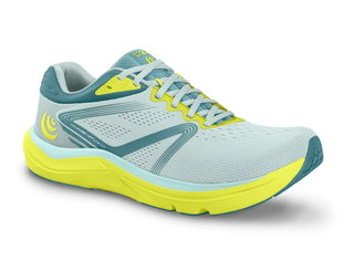 Topo running shoes Magnifly 4 (cushioning, 0mm drop) blue/lime ladies