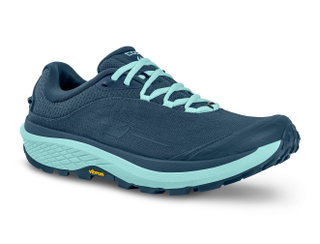 Topo Trail Running Shoes Pursuit (Cushioning, Long Distance, Wider Toe Box) Navy Blue Ladies