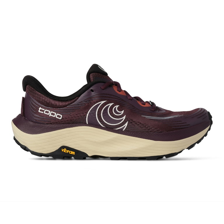 Topo Trail-Laufschuhe Ultraventure 5 (Stabilität, Langstrecke, breitere Zehenbox) weinrot Damen