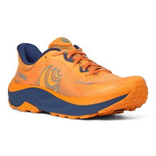 Topo Trail-Laufschuhe Ultraventure 5 (Stabilität, Langstrecke, breitere Zehenbox) orange/navyblau Herren