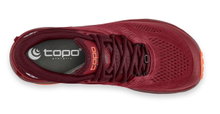 Topo Trail-Laufschuhe Ultraventure 2 (Dämpfung, Langstrecke) dunkelrot/orange Damen