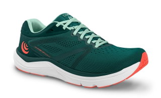 Topo Running Shoes Magnifly 4 (Cushioning) emerald green/coral Ladies