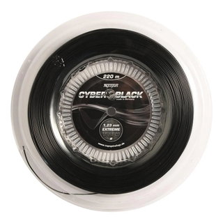 Topspin Tennis String Cyber Black (Durability+Control) black 110m roll