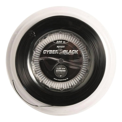 Topspin Tennissaite Cyber Black (Haltbarkeit+Kontrolle) schwarz 110m Rolle