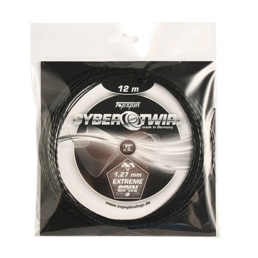 TopSpin Tennissaite Cyber Twirl (Haltbarkeit+Spin) schwarz 12m Set