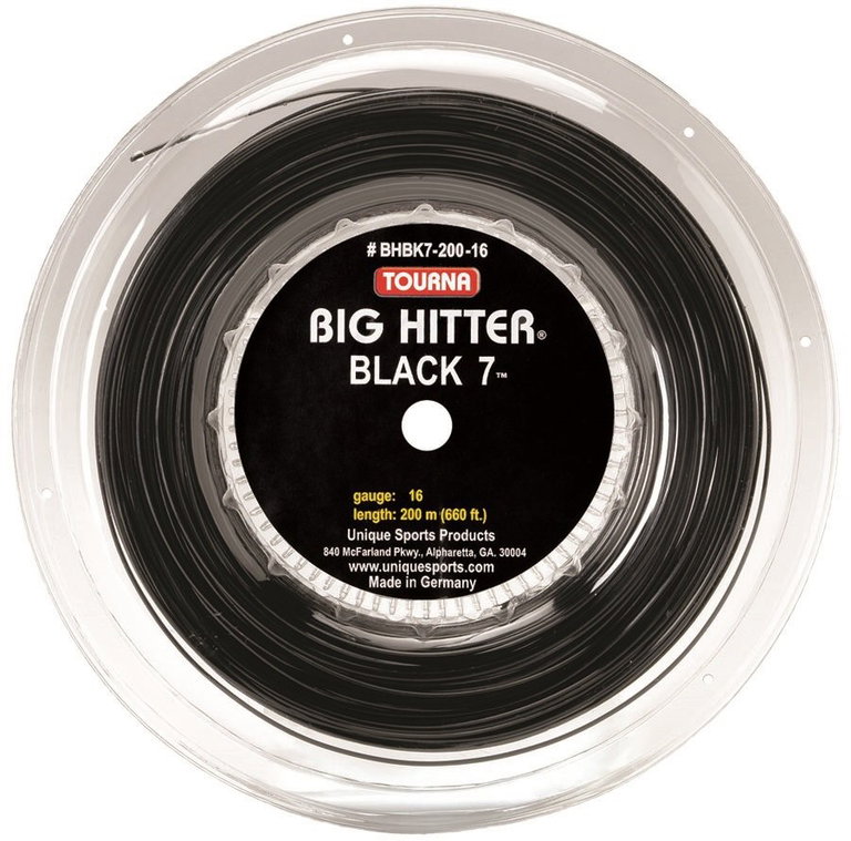 Tourna Tennissaite Big Hitter black 7 (Spin+Haltbarkeit) schwarz 220m Rolle