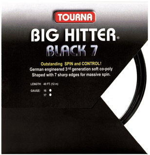 Tourna Tennissaite Big Hitter black 7 schwarz 12m Set